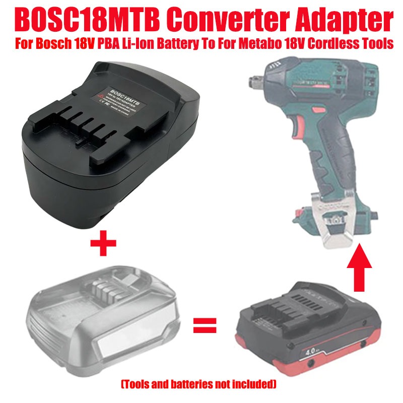Power Tools Battery Adapter - HAKSINKY BOSC18MTB Adapter für Elektrowerkzeug-Akkus, Konverter