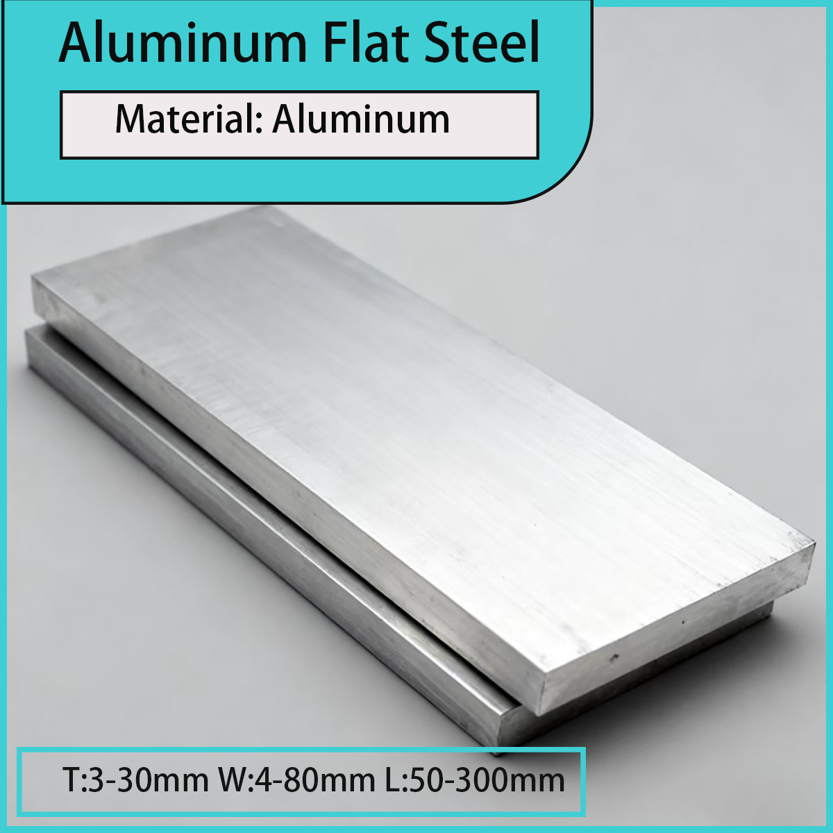 Power Tools And Engineering - 3–30 mm dicker Aluminium-Flachstahl, 50–300 mm