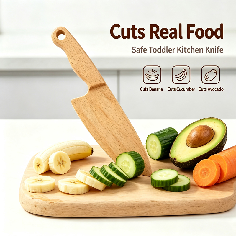 Power Tools Kids - Kindermesser aus Holz zum Kochen, niedlicher