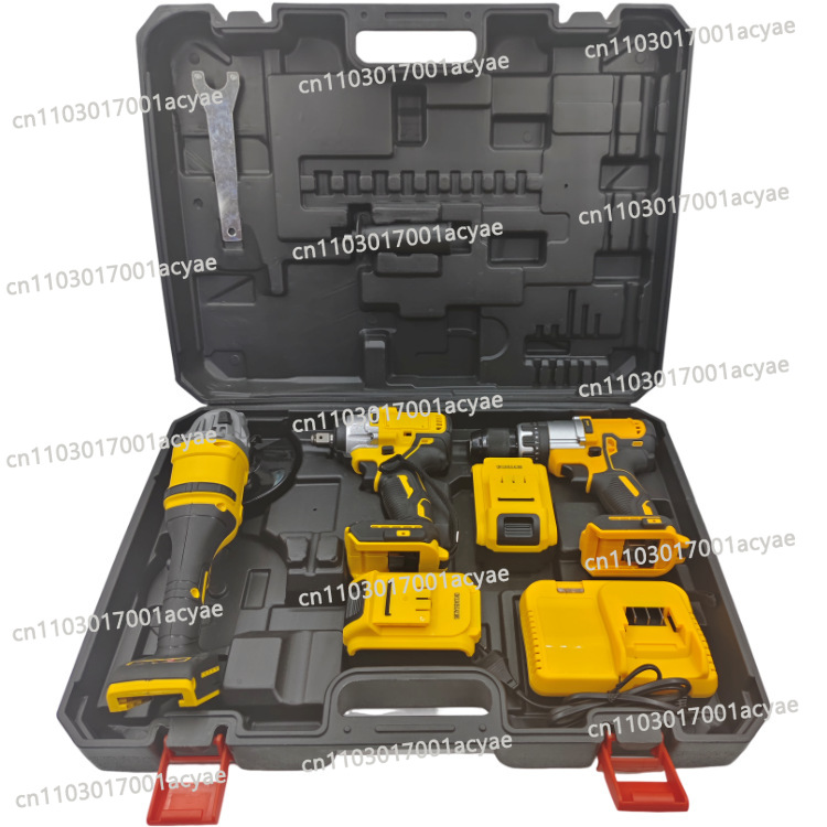 Power Tools Set - Winkelschleifer & Elektrobohrer Kombi-Set - 3-teiliges