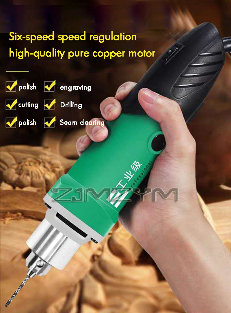 Power Tools Safety - 6-Positionen-Hochleistungs-Graveur mit variabler Geschwindigkeit, elektrische Bohrmaschine,
