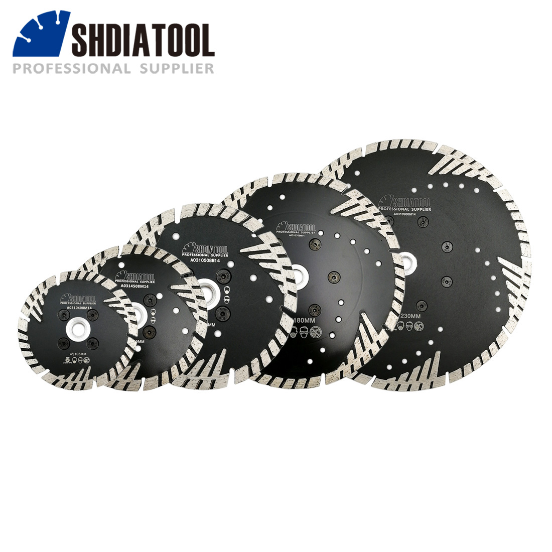 Angle Grinder 4.5 - SHDIATOOL 1 Stück Turbo-Sägeblätter, Schneidstein, Trennscheibe,