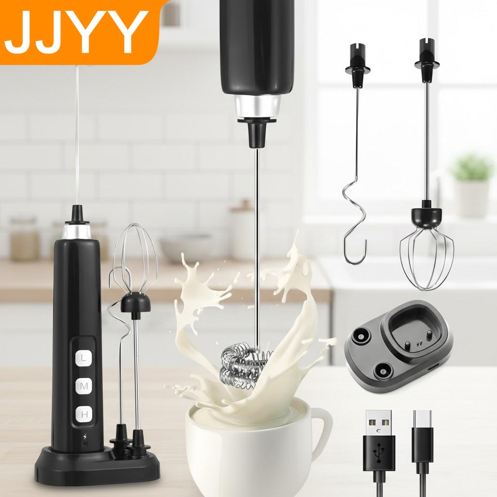Power Tools Usa - USB-Aufladbarer Handmilchaufschäumer Mini Elektrischer Mixer mit