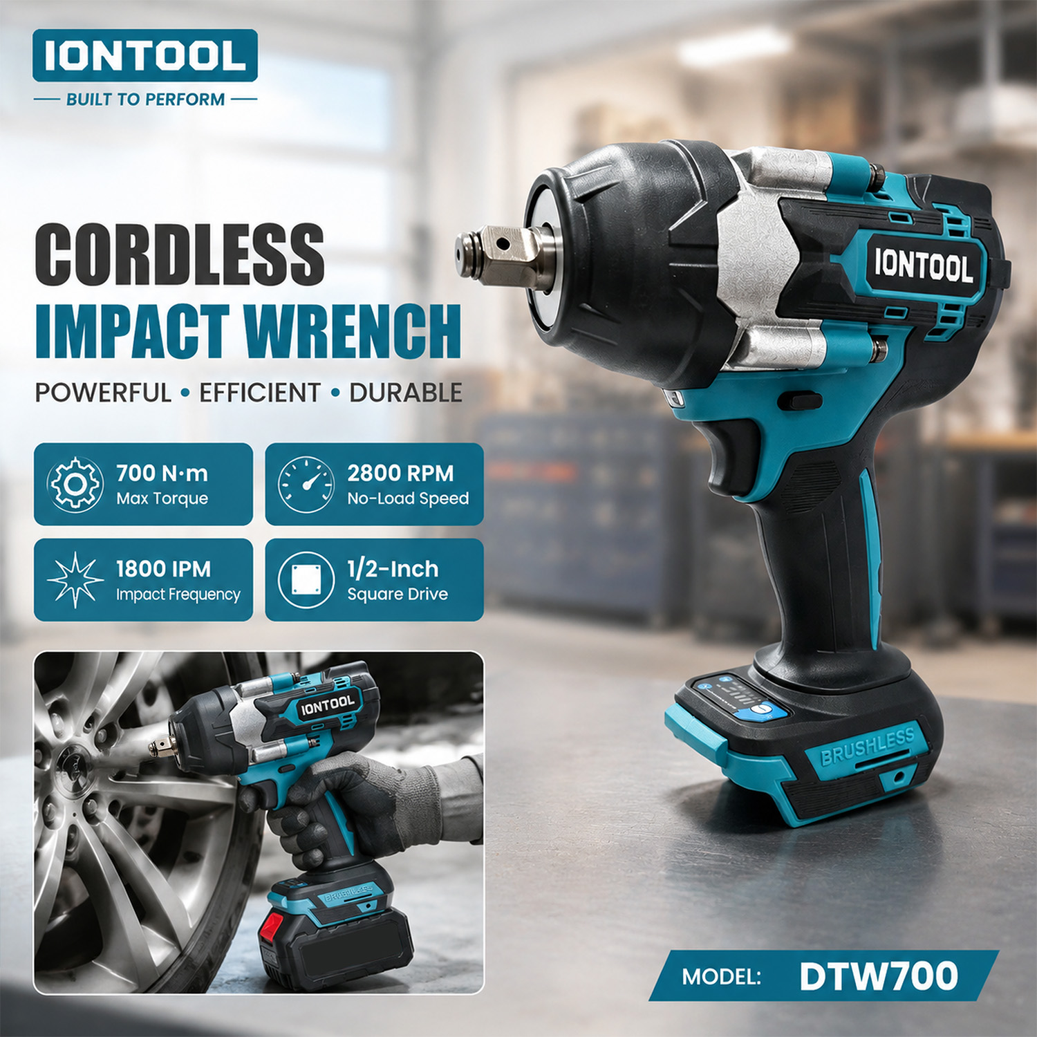 IONTOOL DTW700 Rutschfester Ak – Power Tools And Engineering Bewertung und Preis