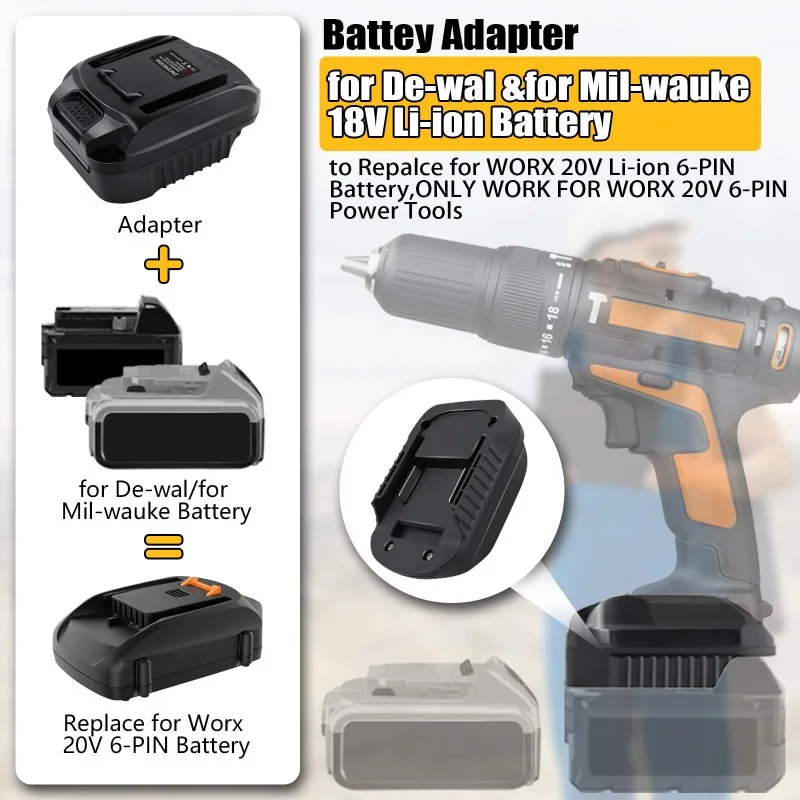 DM20WORX6 Batterieadapter für  – Dewalt Power Tools Xr Bewertung und Preis